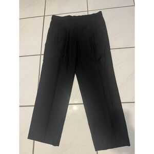 Giorgio's Franco S. Ermenegildo Zegna Trousers Black Wool Pleated Mens Trofeo 36